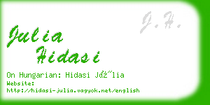 julia hidasi business card